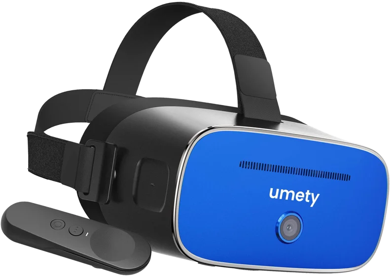 UmetyXR headset with handheld Bluetooth controller